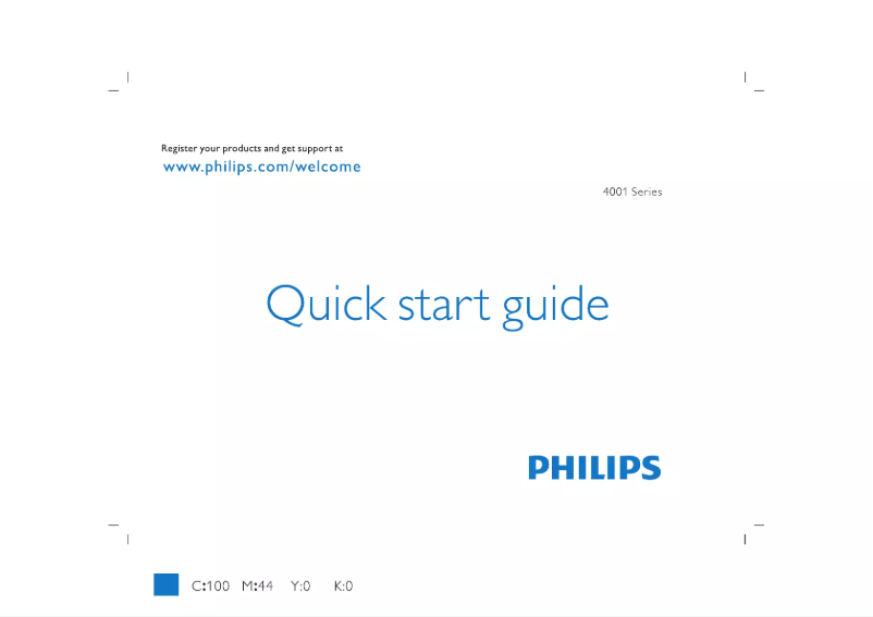 Page 1 de la notice Guide de démarrage rapide Philips 4000 series 32PHT4001