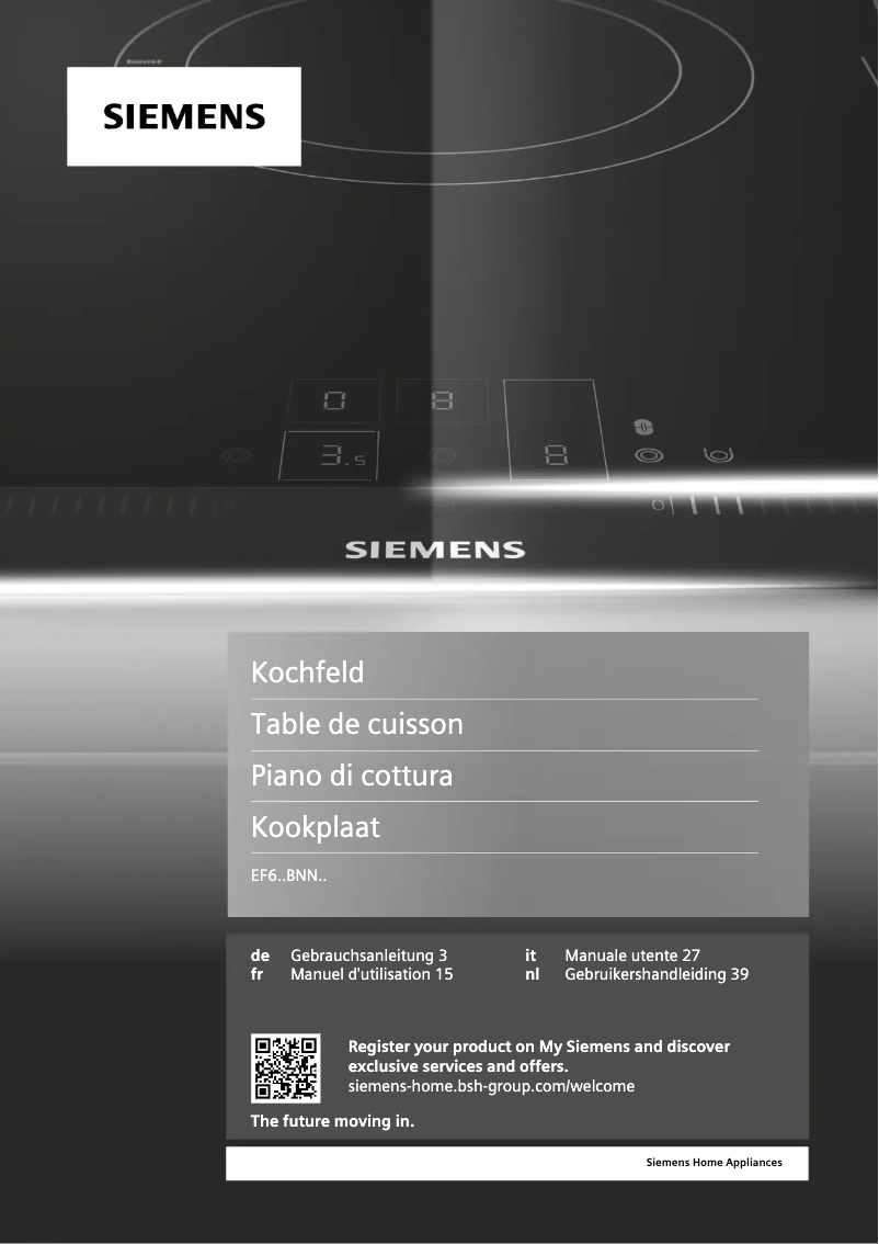 Page n°1 - Manuel utilisateur Siemens EF645BNN1E