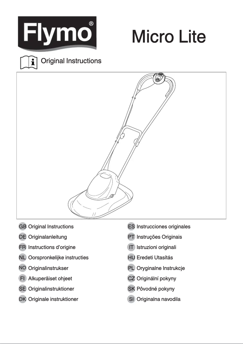 Página 1 del manual Manual de usuario Flymo Micro Lite
