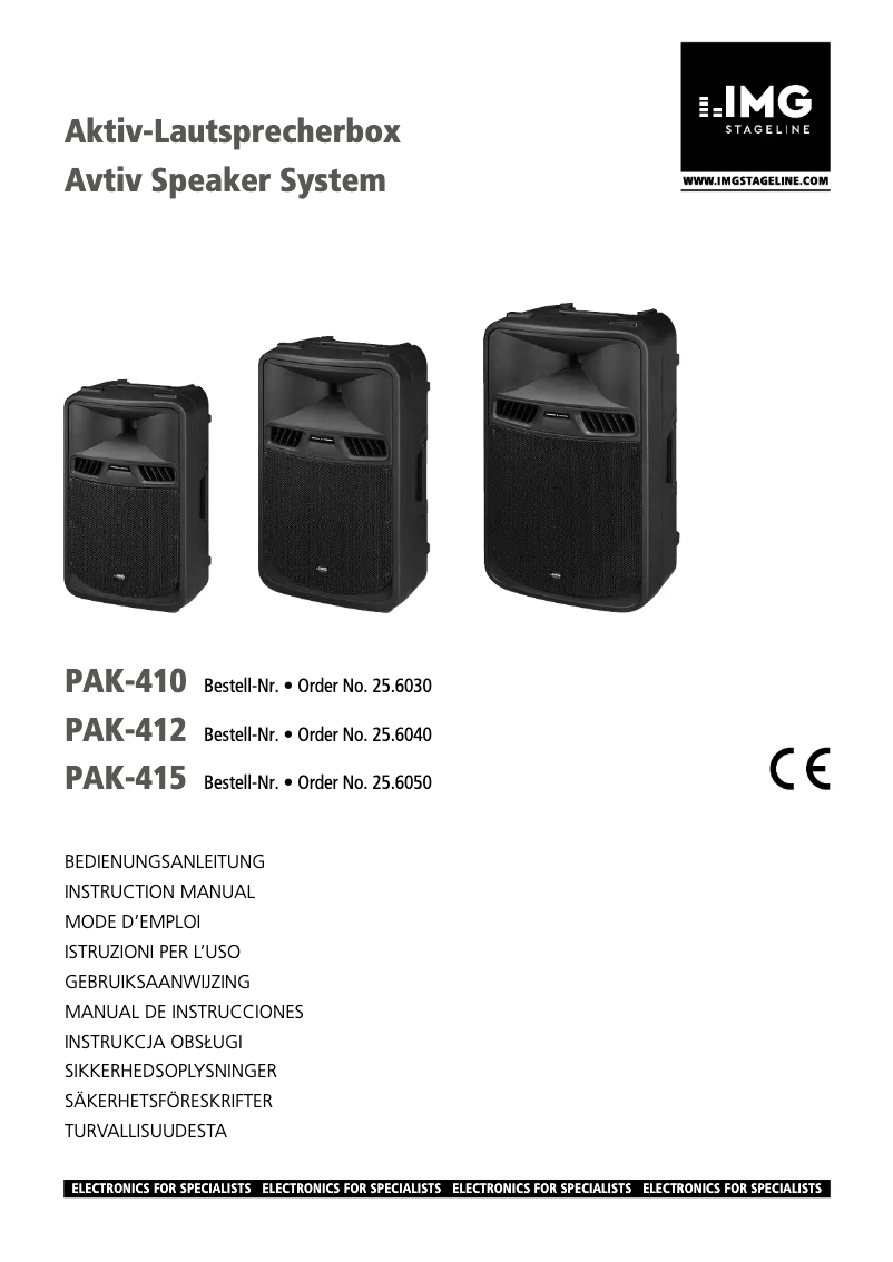 Image de la première page du manuel de l'appareil PAK-415