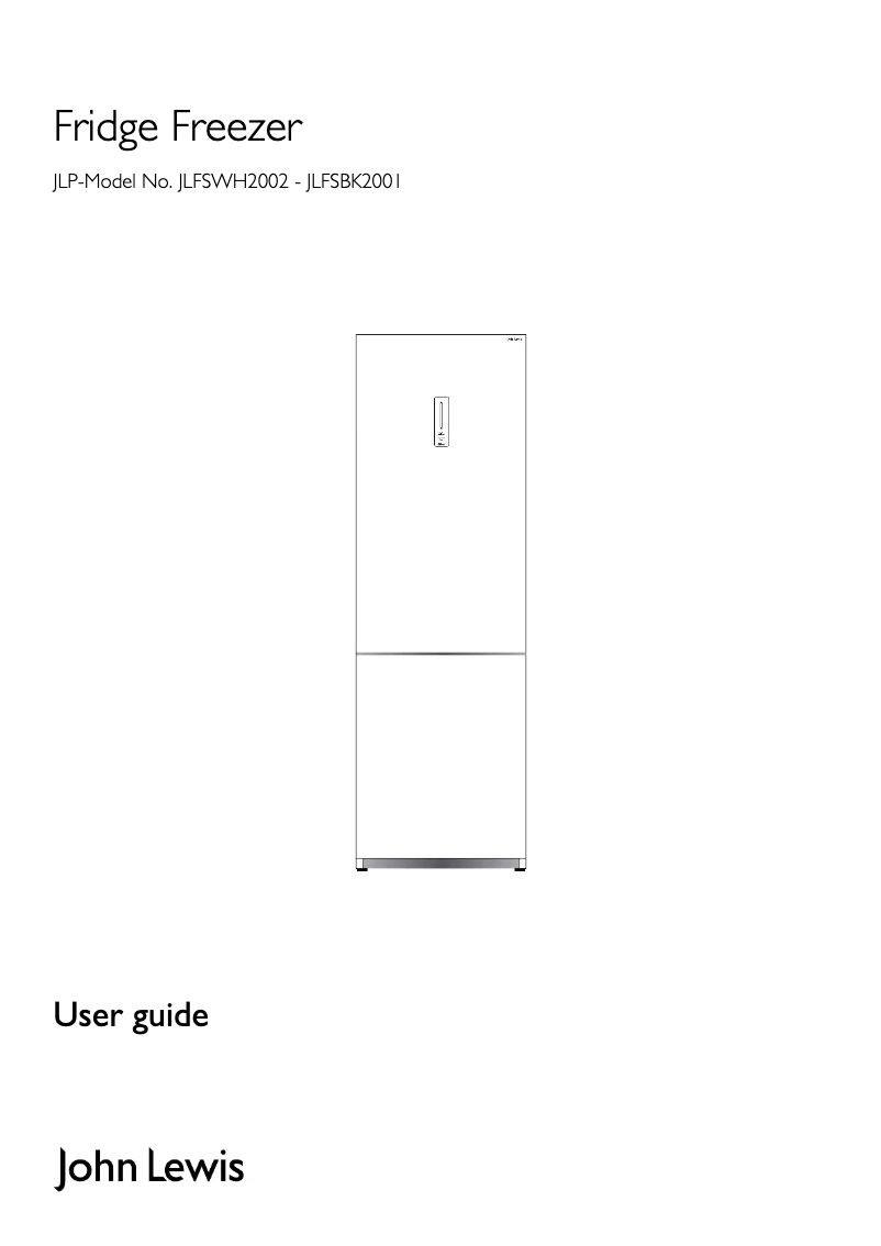 Image de la première page du manuel de l'appareil JLFSBK 2001