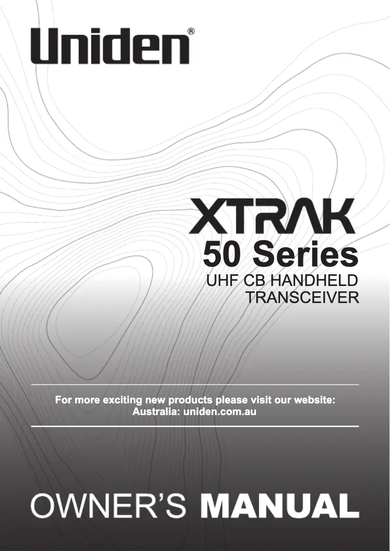 Image de la première page du manuel de l'appareil XTRAK 50-2TP