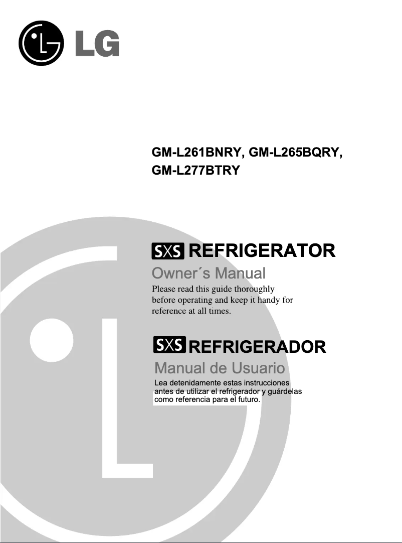 Page 1 de la notice Manuel utilisateur LG GM-L261BNRY