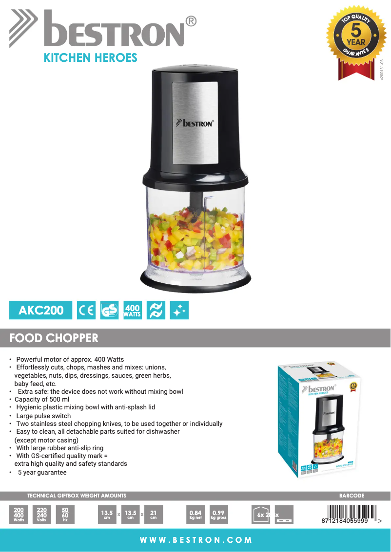 First page image of the manual for AKC200