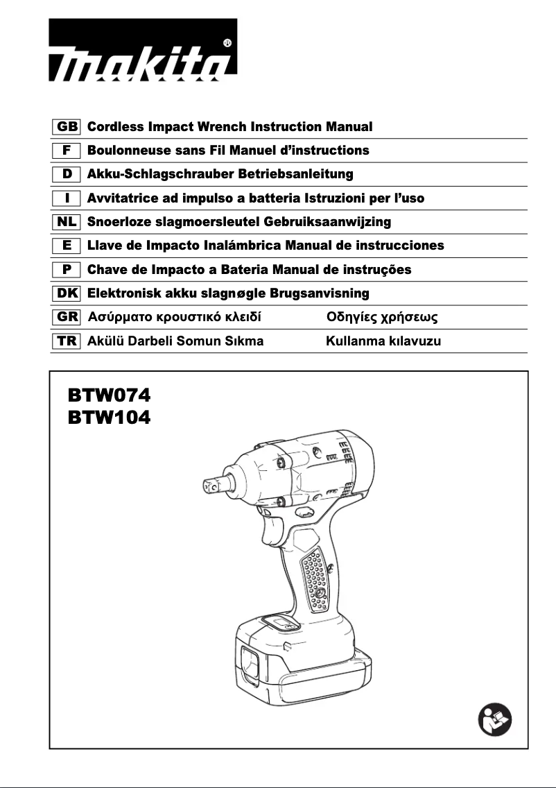 Page 1 de la notice Manuel utilisateur Makita BTW104Z
