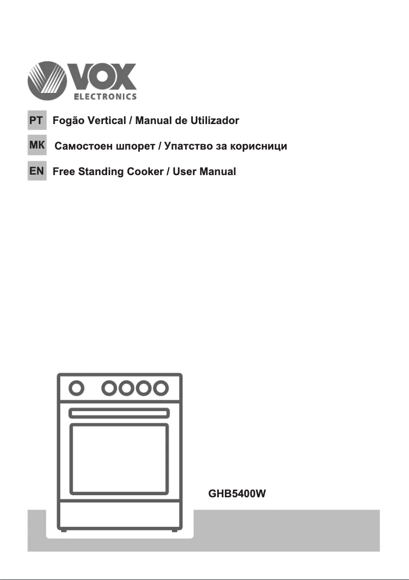 Page 1 de la notice Manuel utilisateur VOX GHB5400W