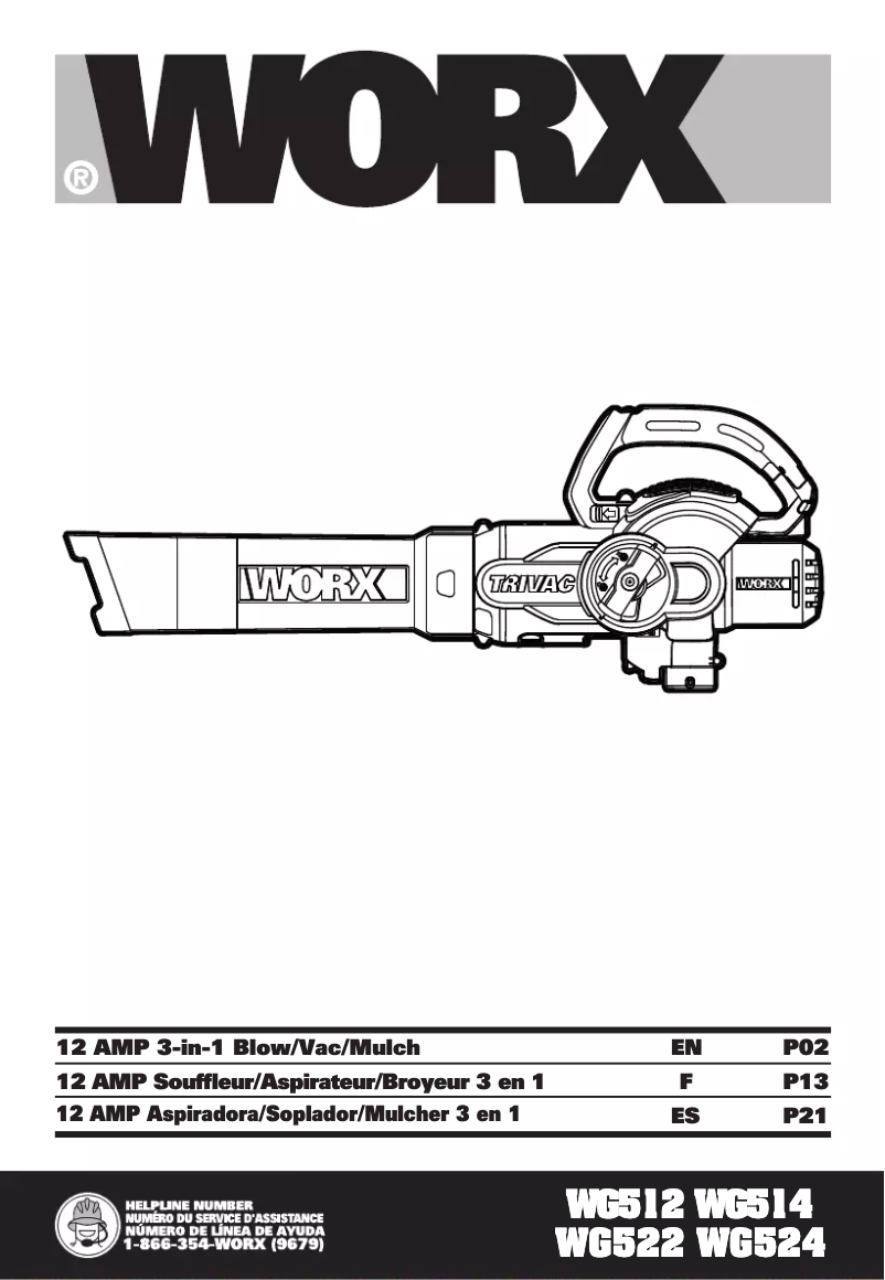 Página 1 del manual Manual de usuario Worx WG524