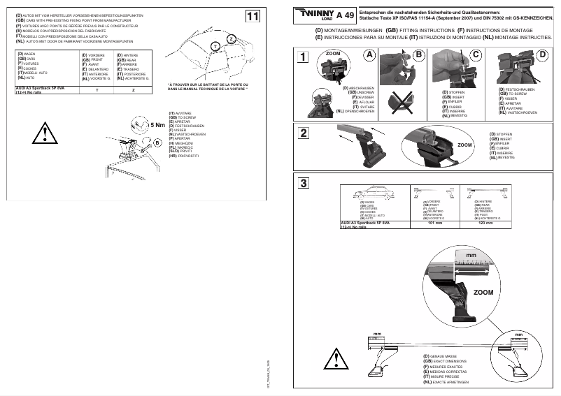 Image de la première page du manuel de l'appareil A 49