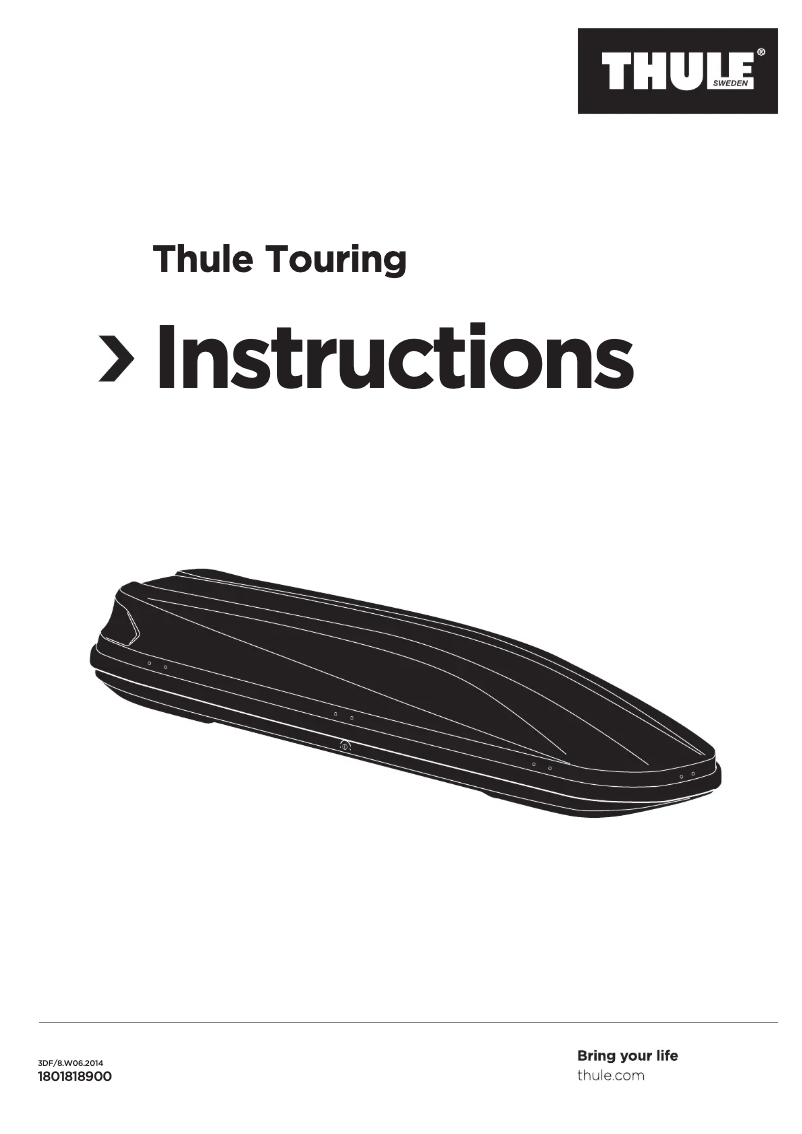 Page n°1 - Manuel utilisateur Thule Touring 700