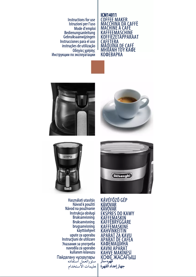 Page 1 de la notice Manuel utilisateur DeLonghi Scultura CTZ 4003