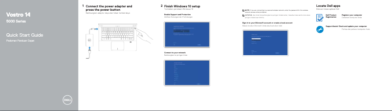 Page 1 de la notice Guide d'installation Dell Vostro 5480