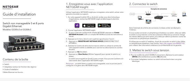 Image de la première page du manuel de l'appareil GS308 v3