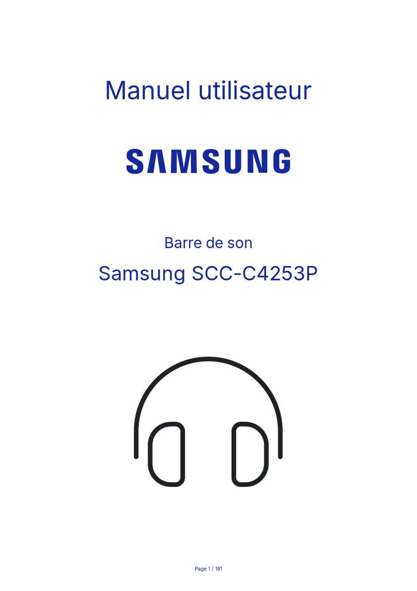 Image de la première page du manuel de l'appareil SCC-C4253P