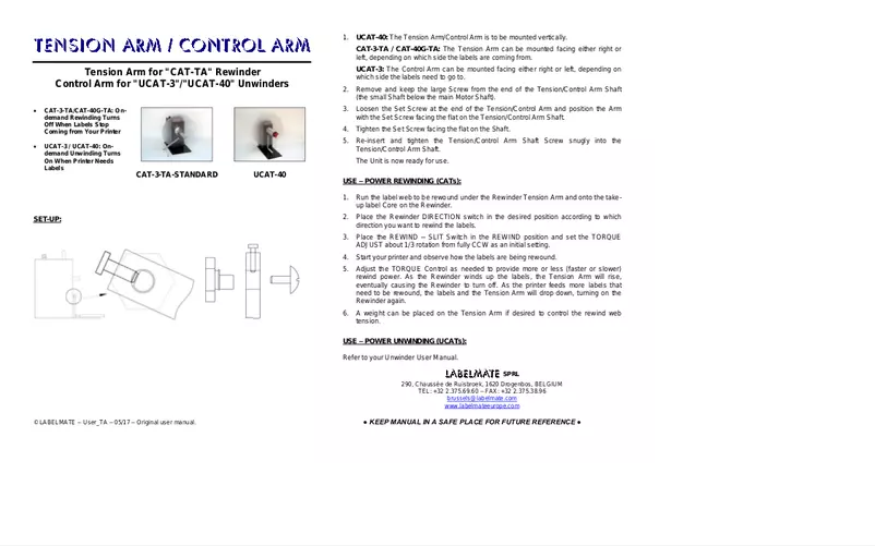 Page n°1 - Manuel utilisateur Labelmate CAT-3-ACH