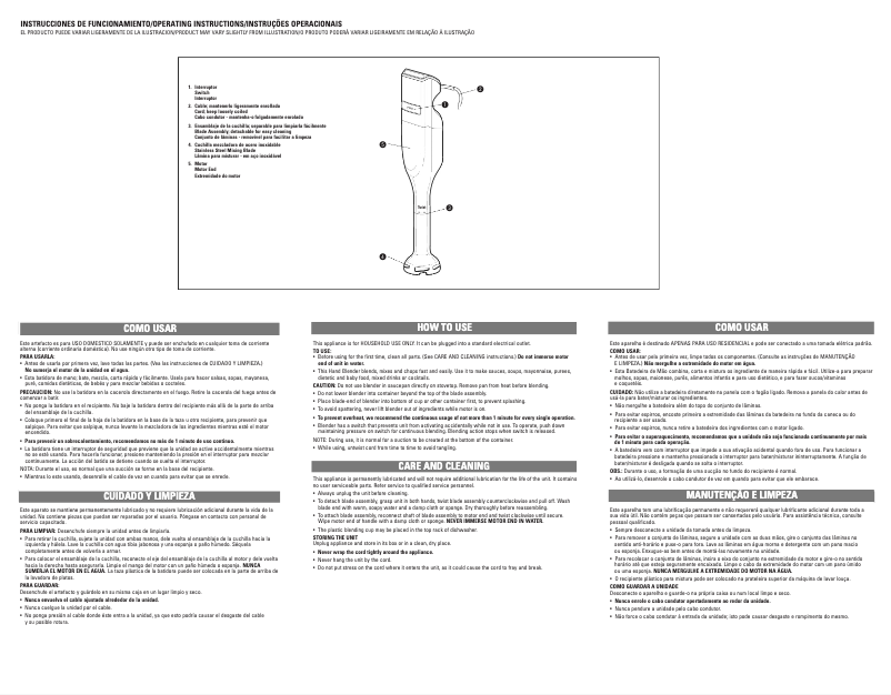 Imagen de la primera página del manual del dispositivo HB50