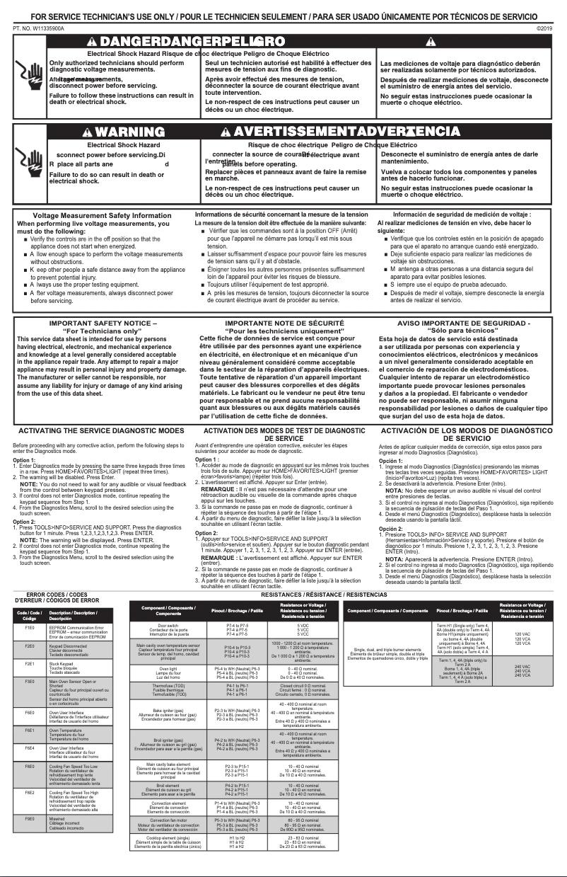 Page 1 of the manual Instructions / Assembly Whirlpool WEE750H0HZ