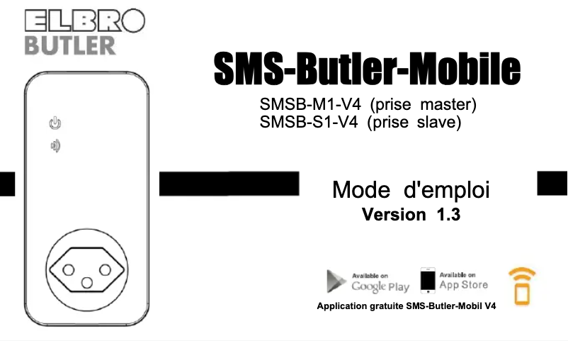 Page n°1 - Manuel utilisateur Elbro SMSB-M1-V4
