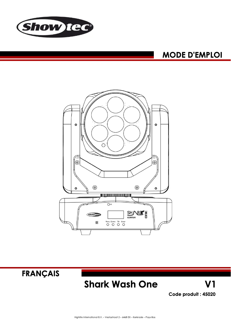 Página 1 del manual Manual de usuario Showtec Shark Wash One