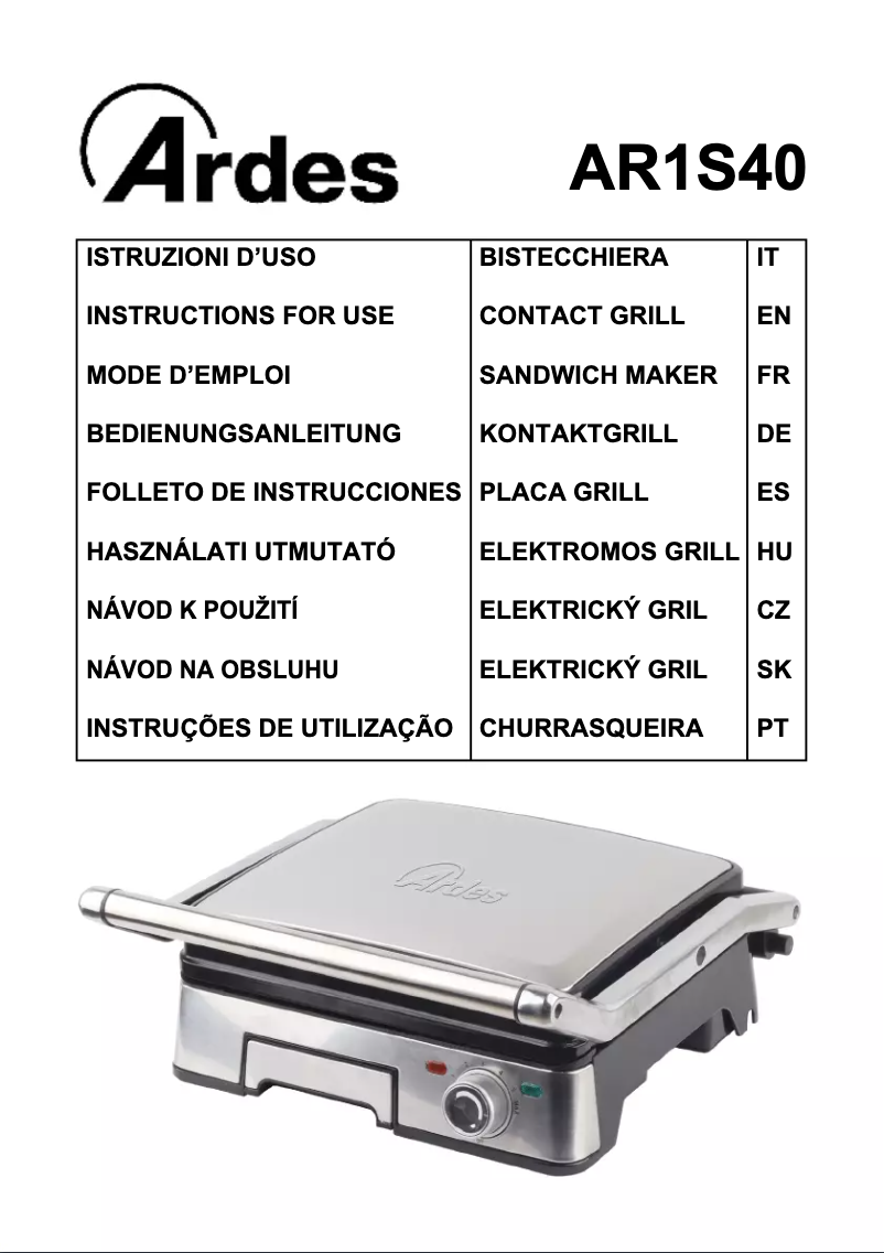 Page n°1 - Manuel utilisateur Ardes AR1S40