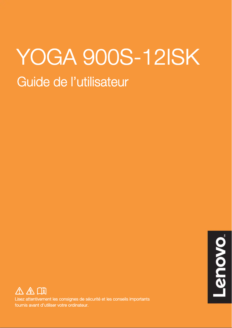 Page n°1 - Manuel utilisateur Lenovo Yoga 900S-12ISK