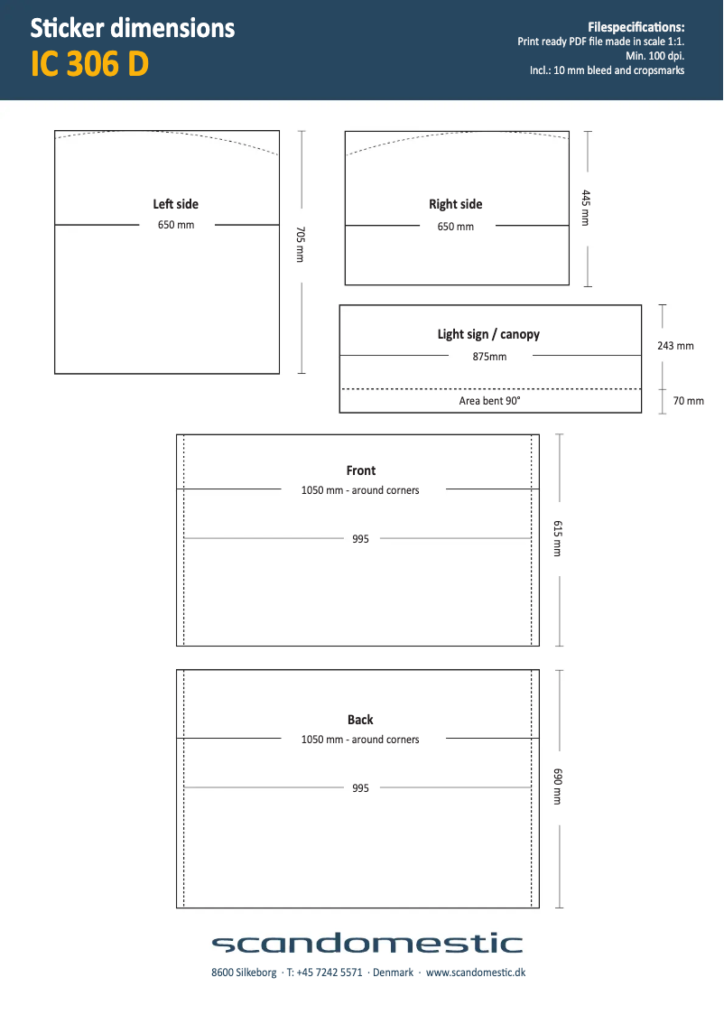 Page 1 de la notice Guide de mesure Scancool IC306D