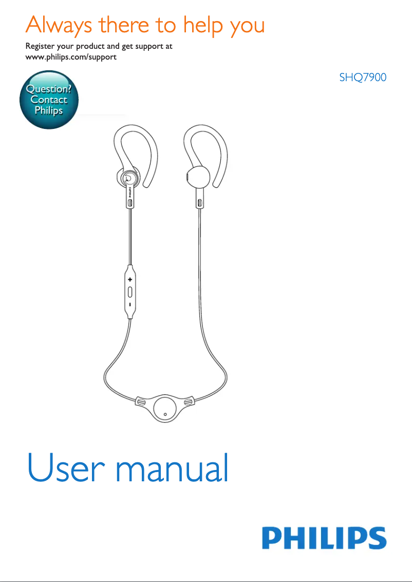 Página 1 del manual Manual de usuario Philips ActionFit SHQ7900