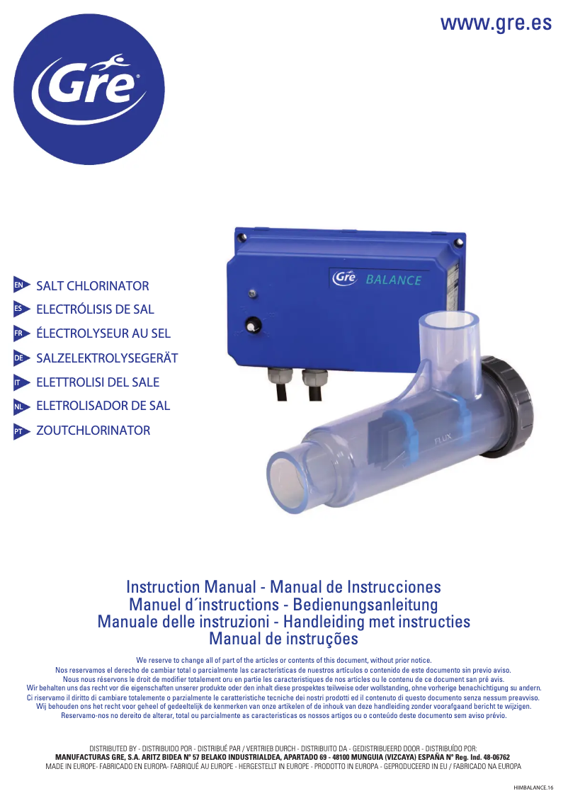 Image de la première page du manuel de l'appareil EESB55