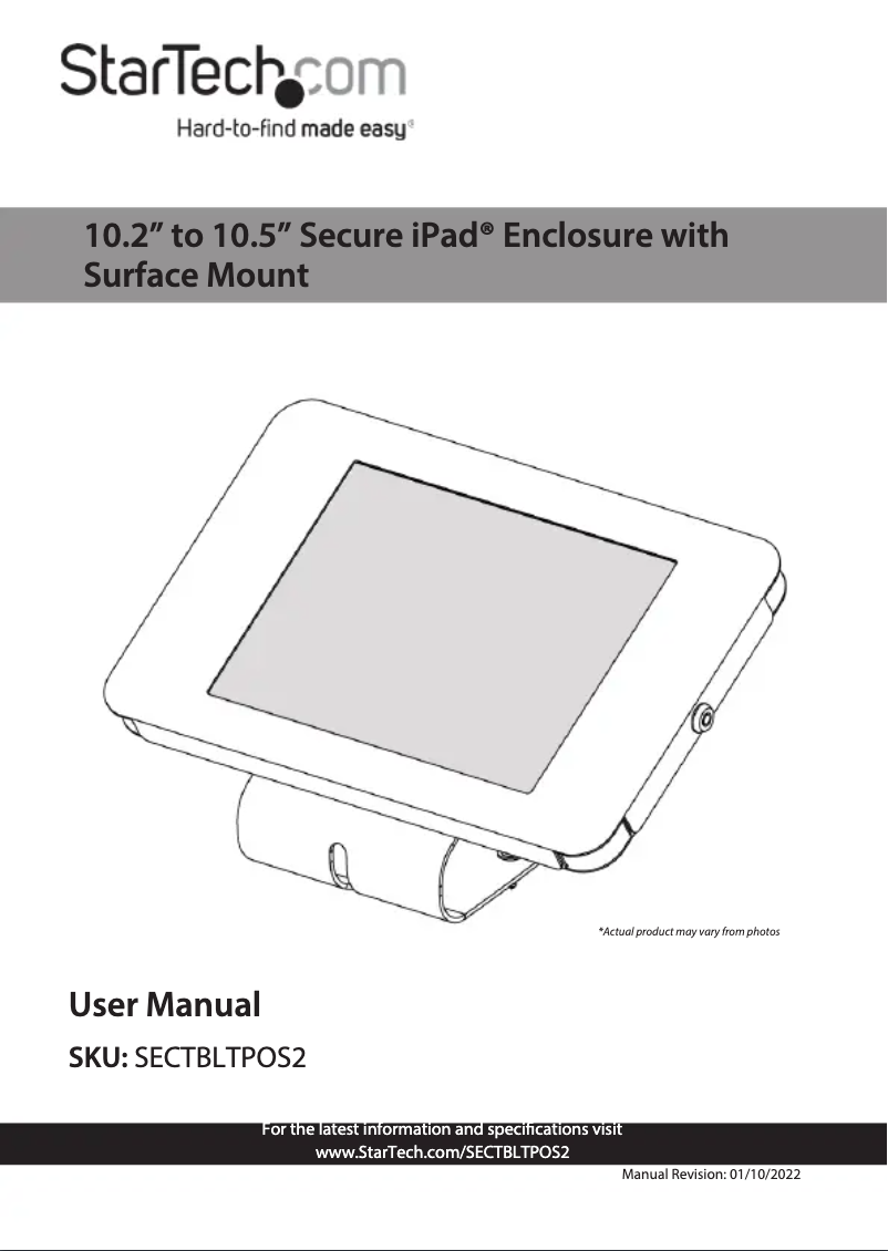 Image de la première page du manuel de l'appareil SECTBLTPOS2