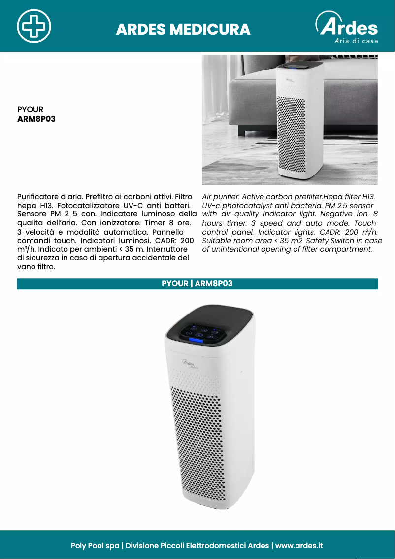 Image de la première page du manuel de l'appareil ARM8P03