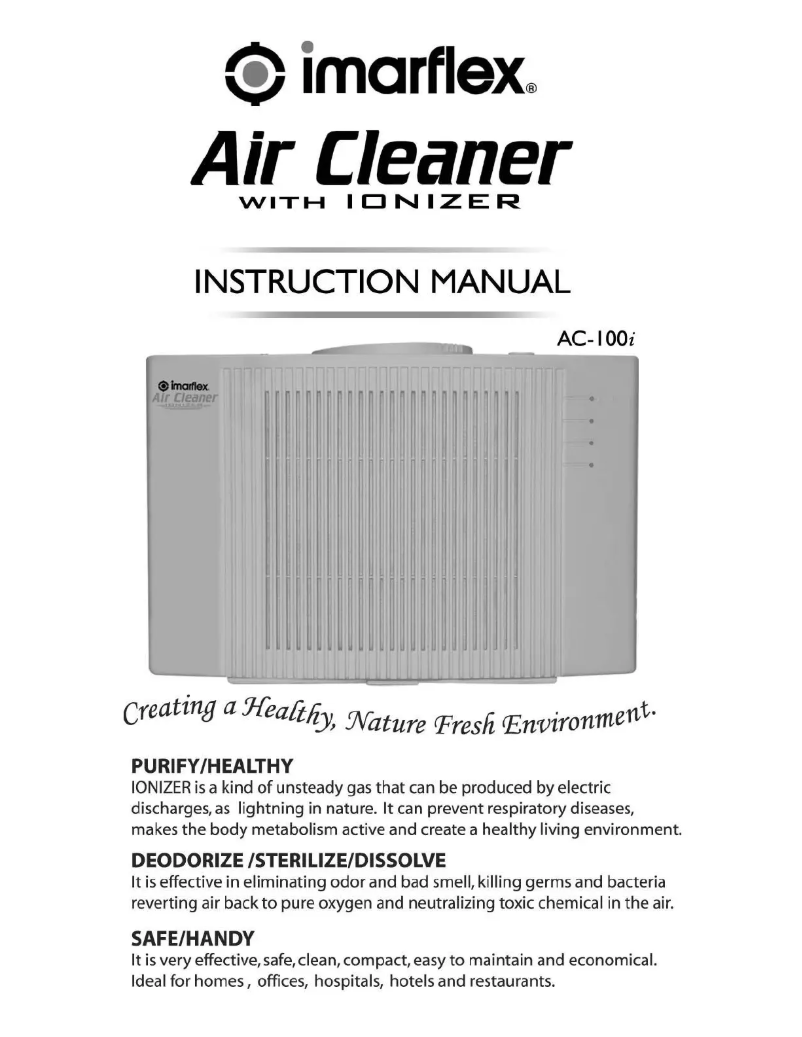 Page n°1 - Manuel utilisateur Imarflex Air Cleaner AC-100i