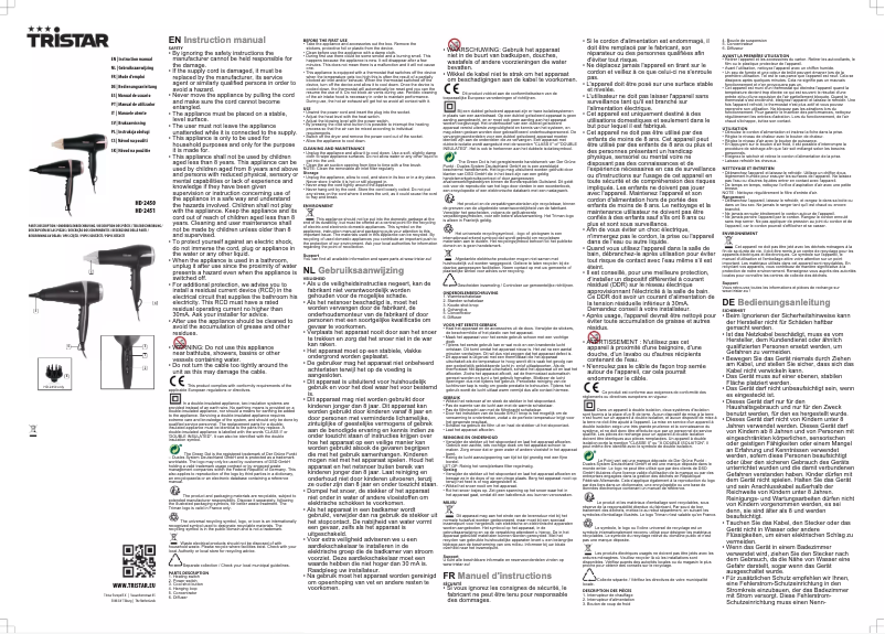 Image de la première page du manuel de l'appareil HD-2450