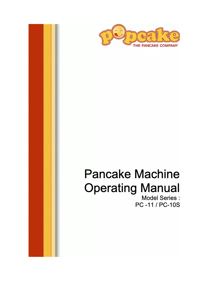 Page 1 de la notice Manuel utilisateur Popcake PC-11
