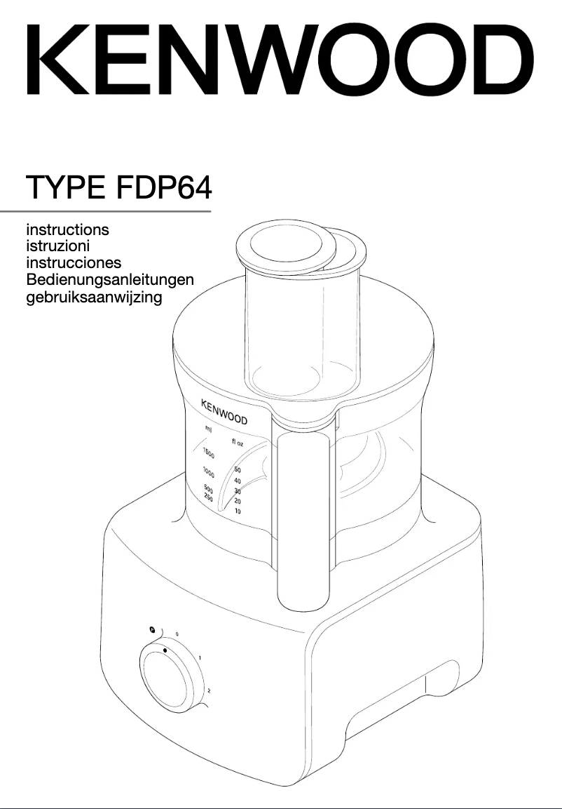 Page n°1 - Manuel utilisateur Kenwood FDP645