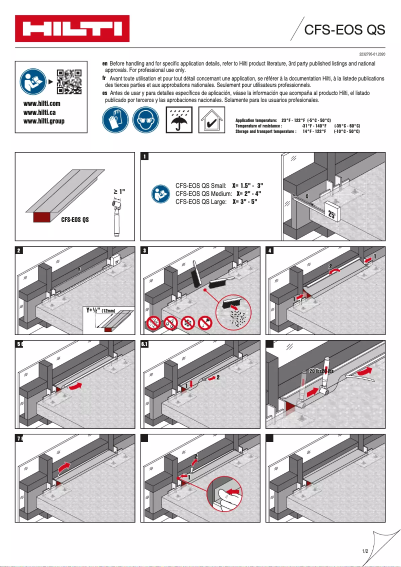 Page n°1 - Manuel utilisateur Hilti CFS-EOS QS