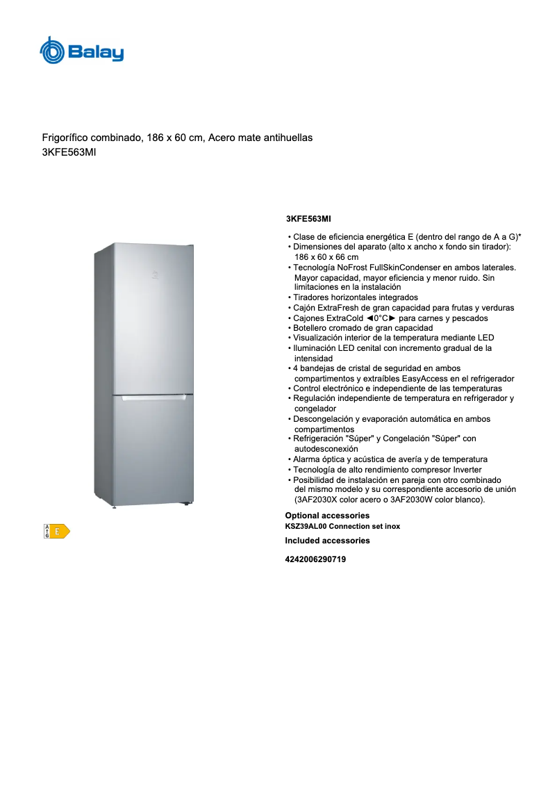 Image de la première page du manuel de l'appareil 3KFE563MI