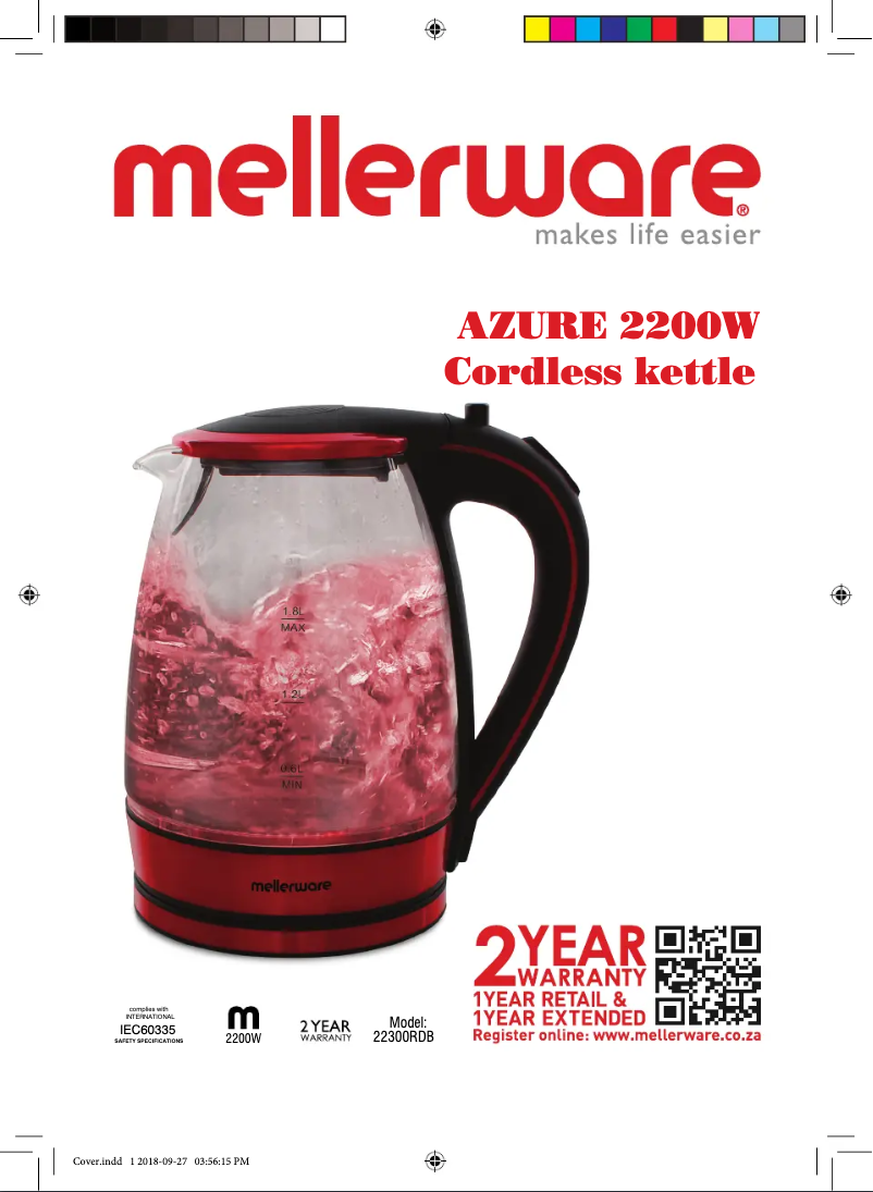 Página 1 del manual Manual de usuario Mellerware Azure 22300RDB