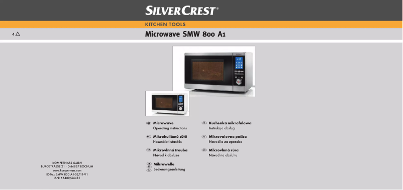 Page n°1 - Manuel utilisateur SilverCrest SMW 800 A1