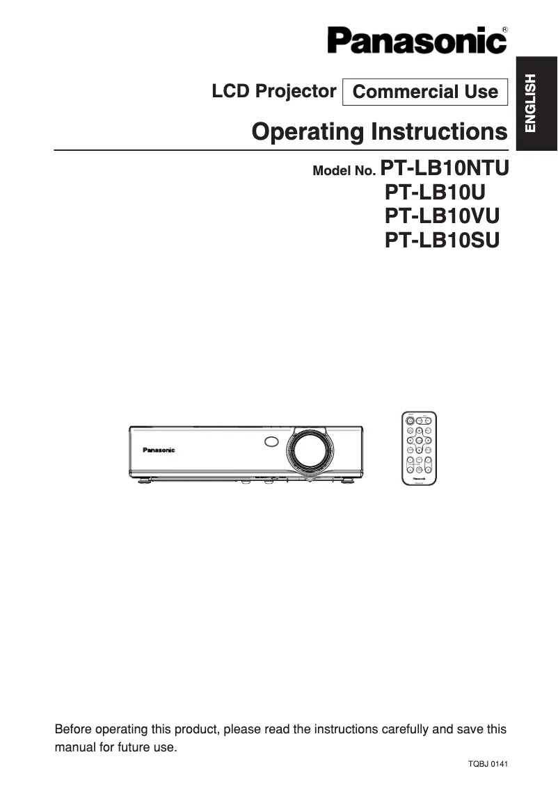 Imagen de la primera página del manual del dispositivo PT-LB10U