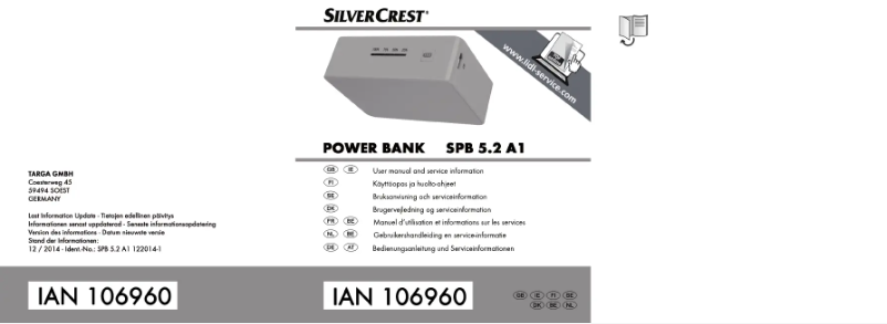 Image de la première page du manuel de l'appareil SPB 5.2 A1