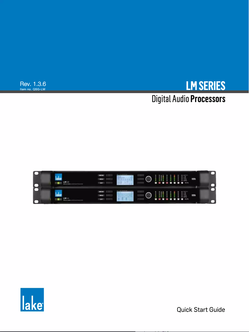 Página 1 del manual Guía de inicio rápido Lab Gruppen LM 44