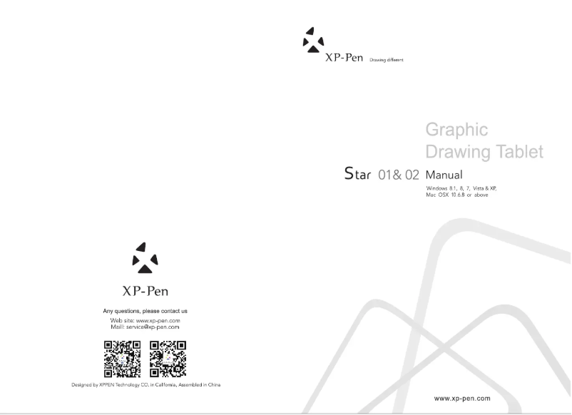 Page 1 de la notice Manuel utilisateur XP-PEN Star 01