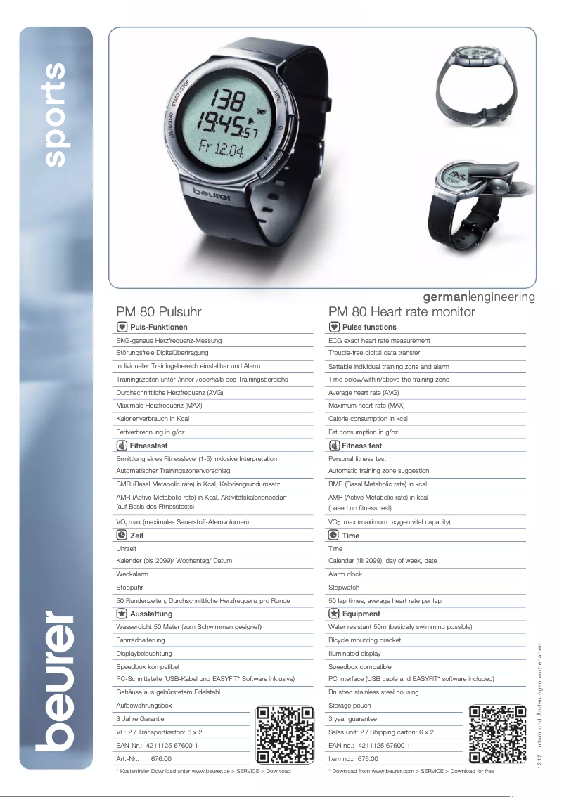 Image de la première page du manuel de l'appareil PM 80