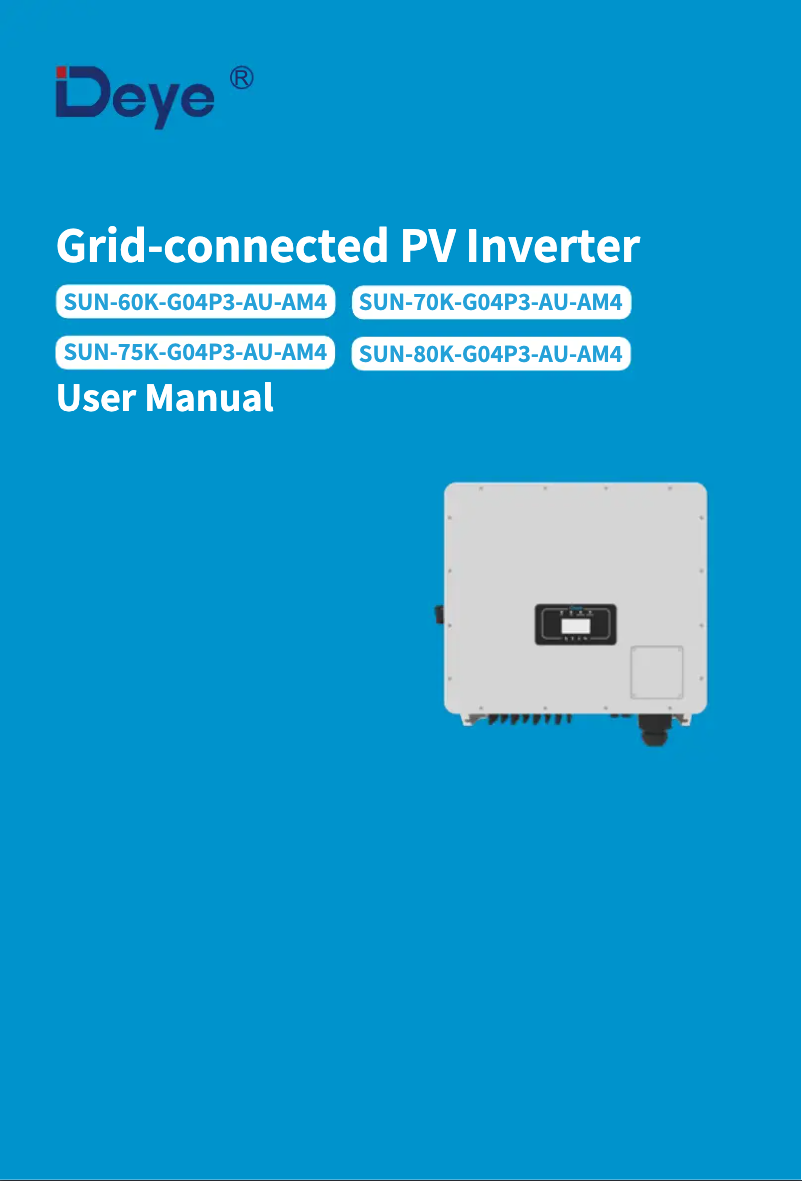 Image de la première page du manuel de l'appareil SUN-75K-G04P3-EU-AM4