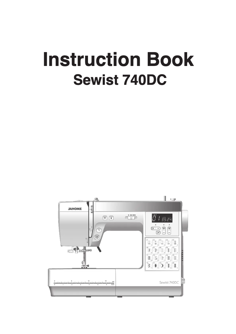 Image de la première page du manuel de l'appareil Sewist 740DC