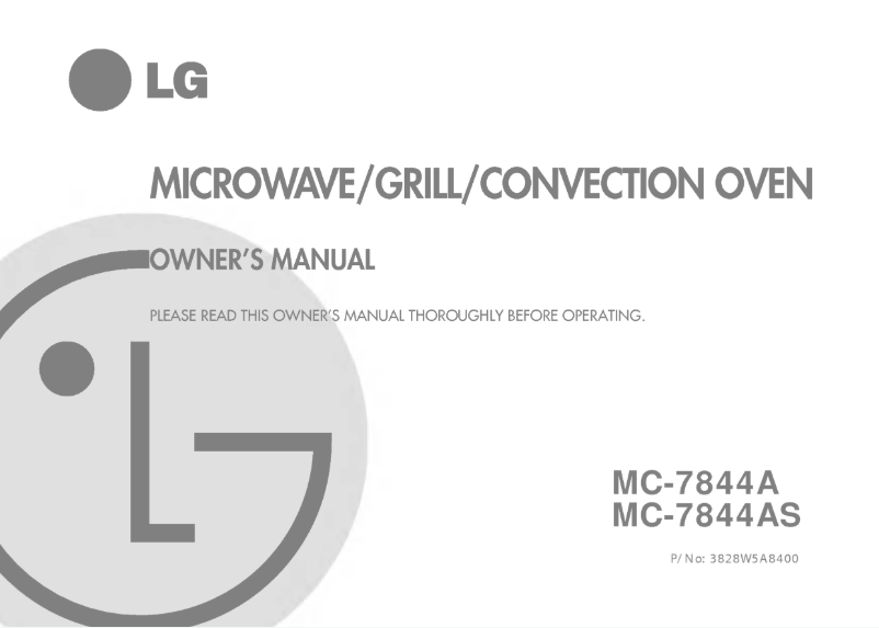 Page 1 de la notice Manuel utilisateur LG MC-7844AS