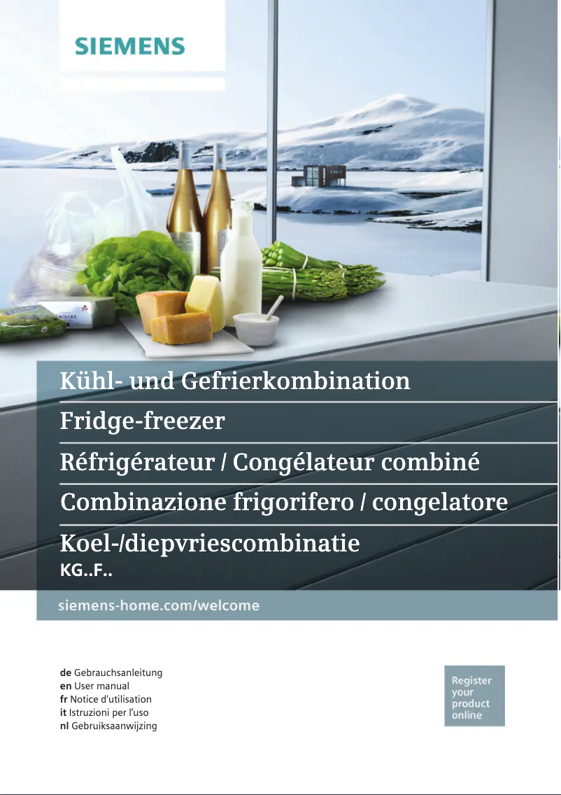 Image de la première page du manuel de l'appareil KG39FPI30