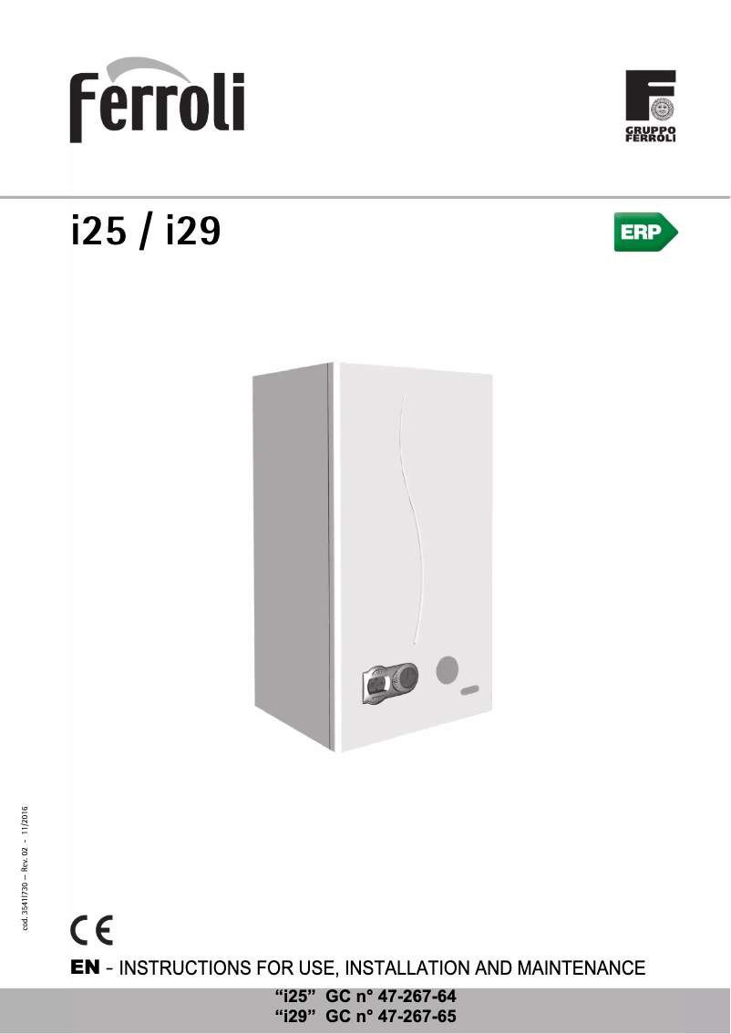 Image de la première page du manuel de l'appareil i29