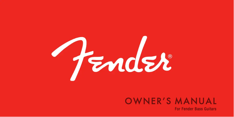 Page 1 de la notice Manuel utilisateur Fender American Professional II Precision Bass