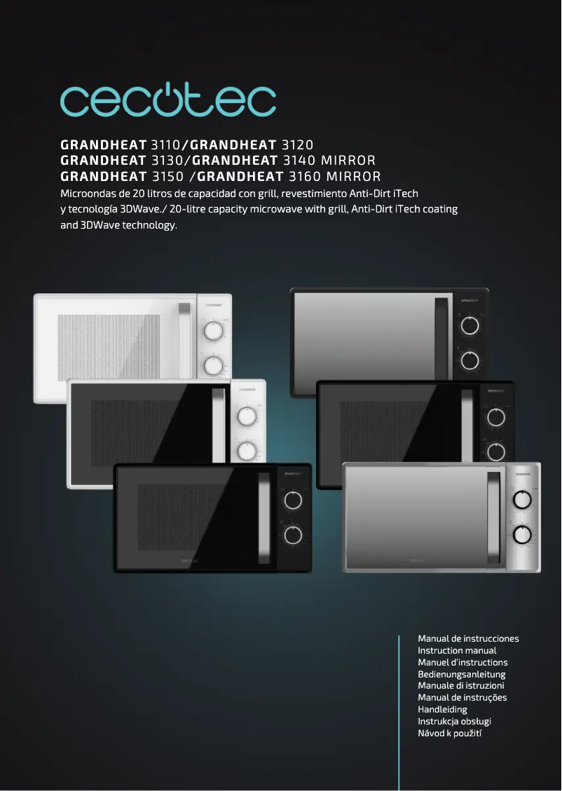 Page 1 de la notice Manuel utilisateur Cecotec Grandheat 3110