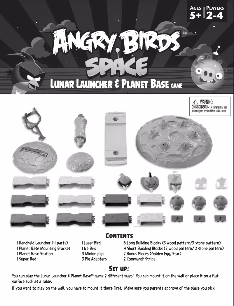 Página 1 del manual Manual de usuario Mattel Angry Birds Lunar Launcher and Planet Base